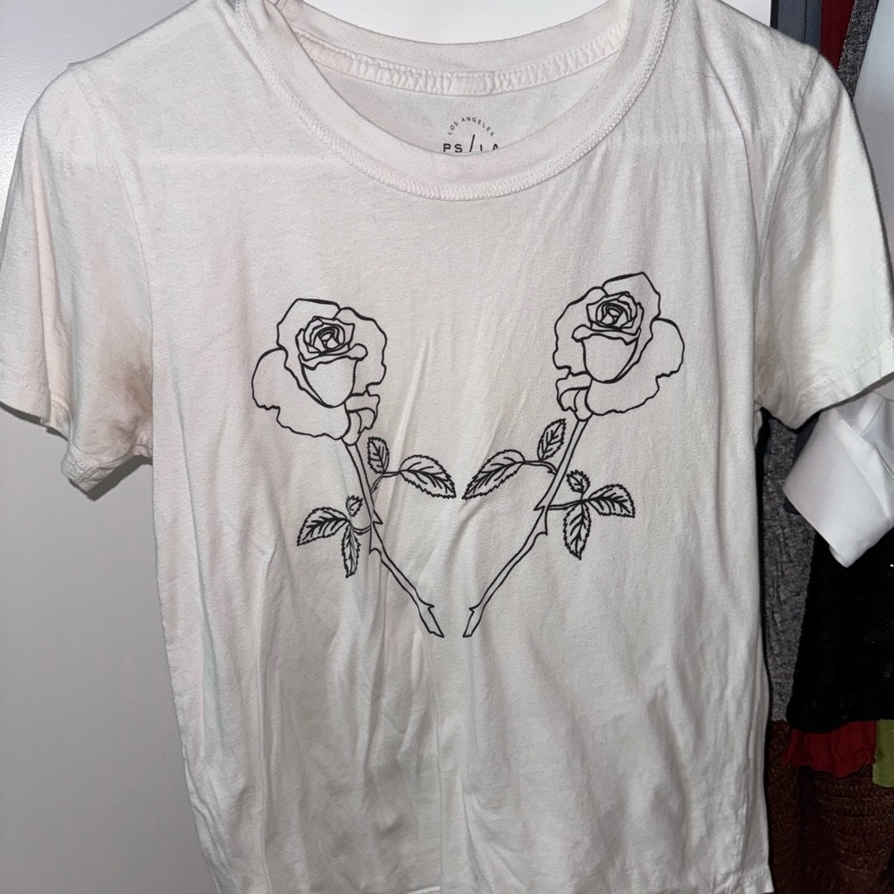 PacSun White Graphic Baby Tee